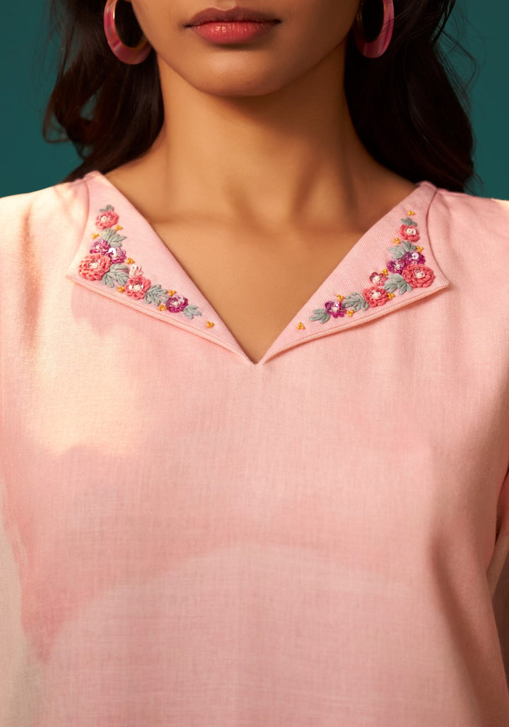 Itrh blossom linen cotton suit set