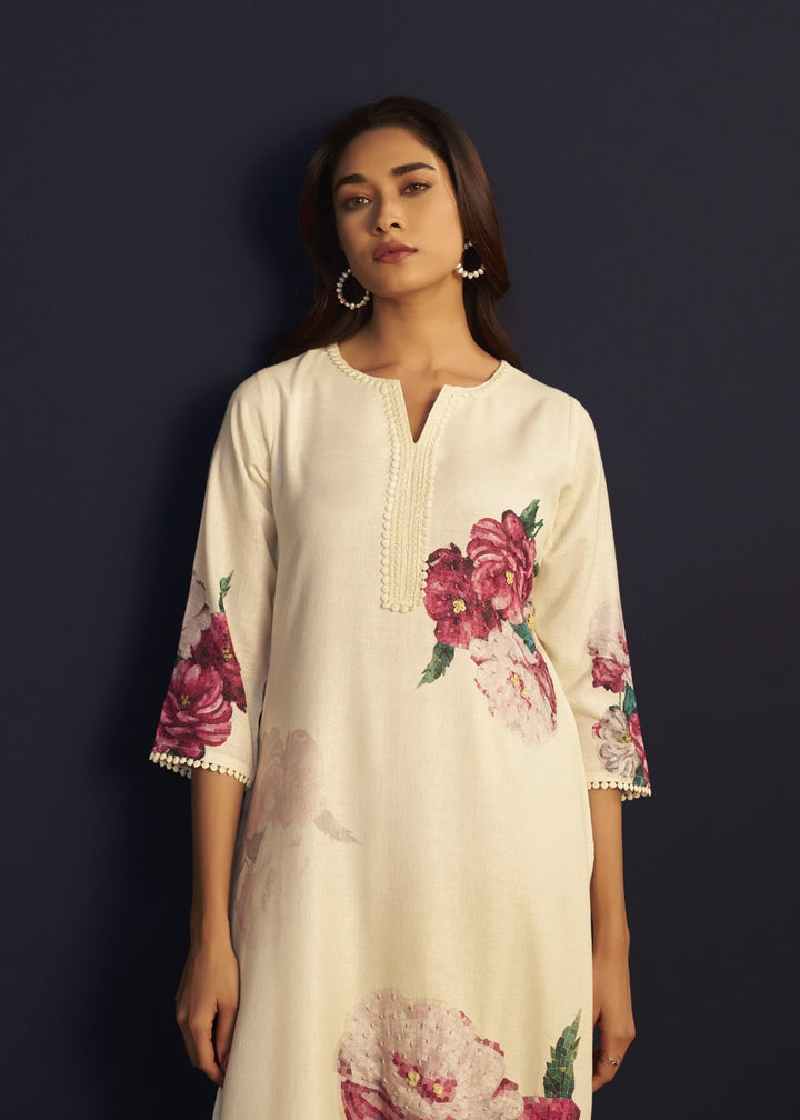 Itrh carnation cotton linen suit set
