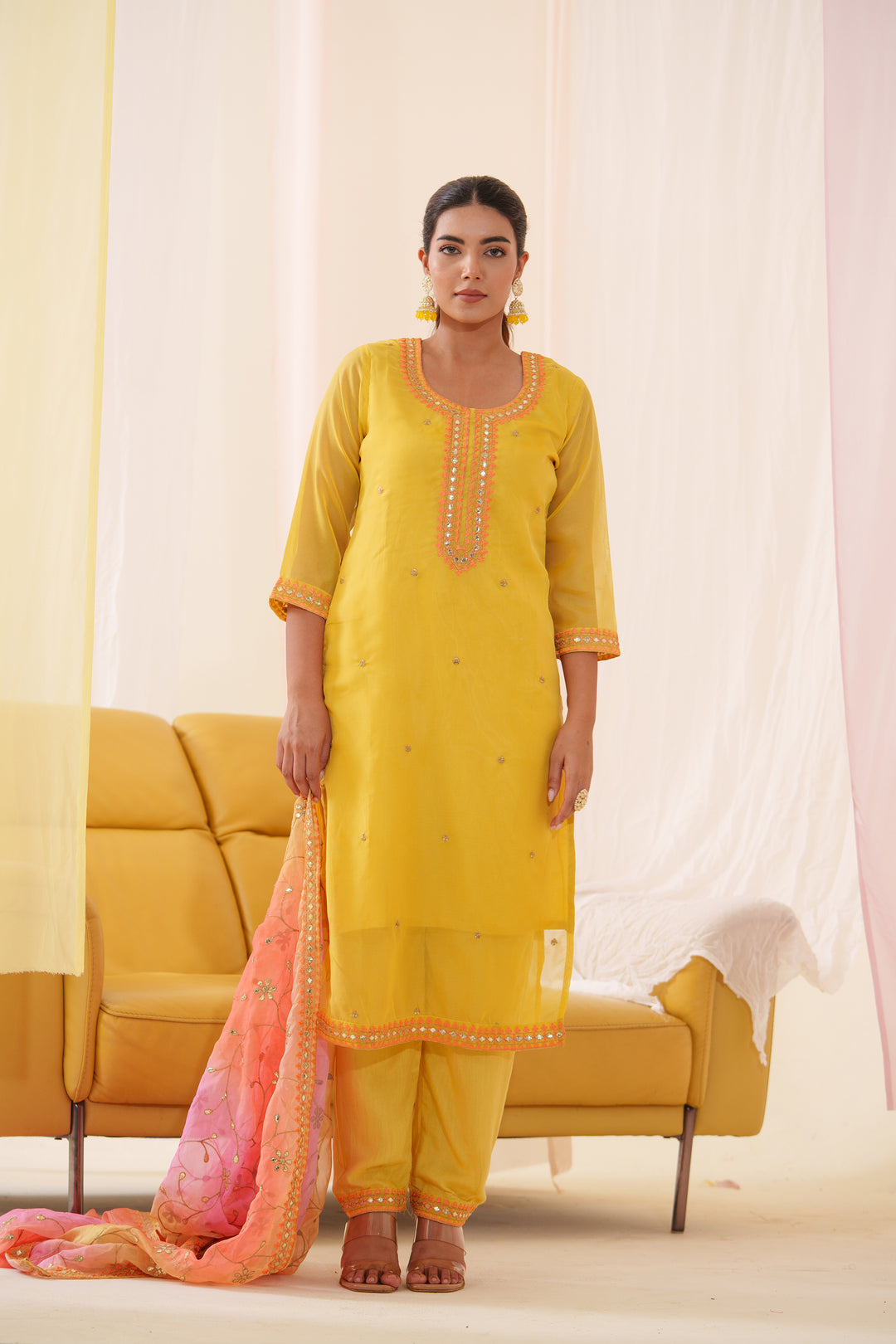 Anila Sunshine Full Work Suit Set