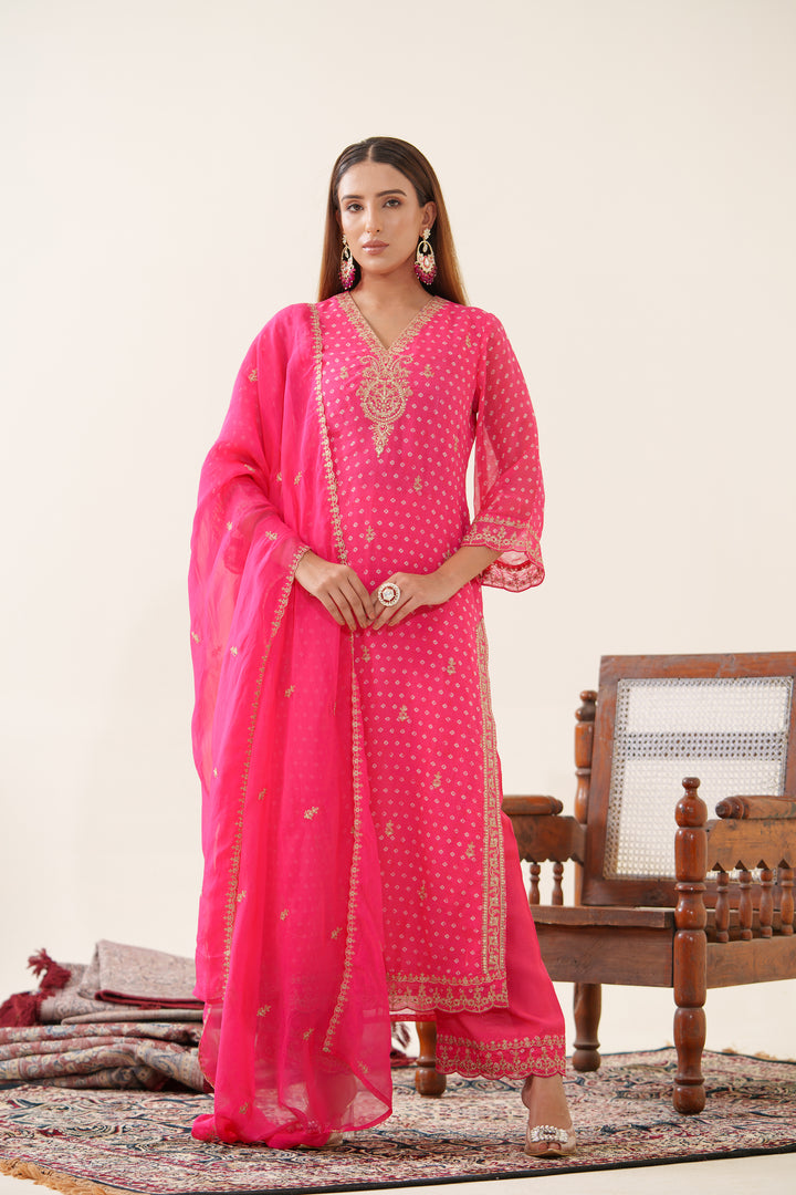 Kaushik Rose Work Suit Set