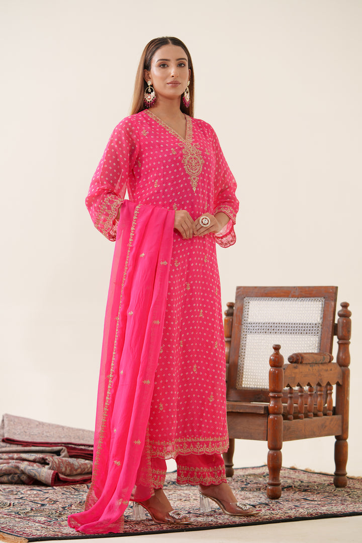 Kaushik Rose Work Suit Set