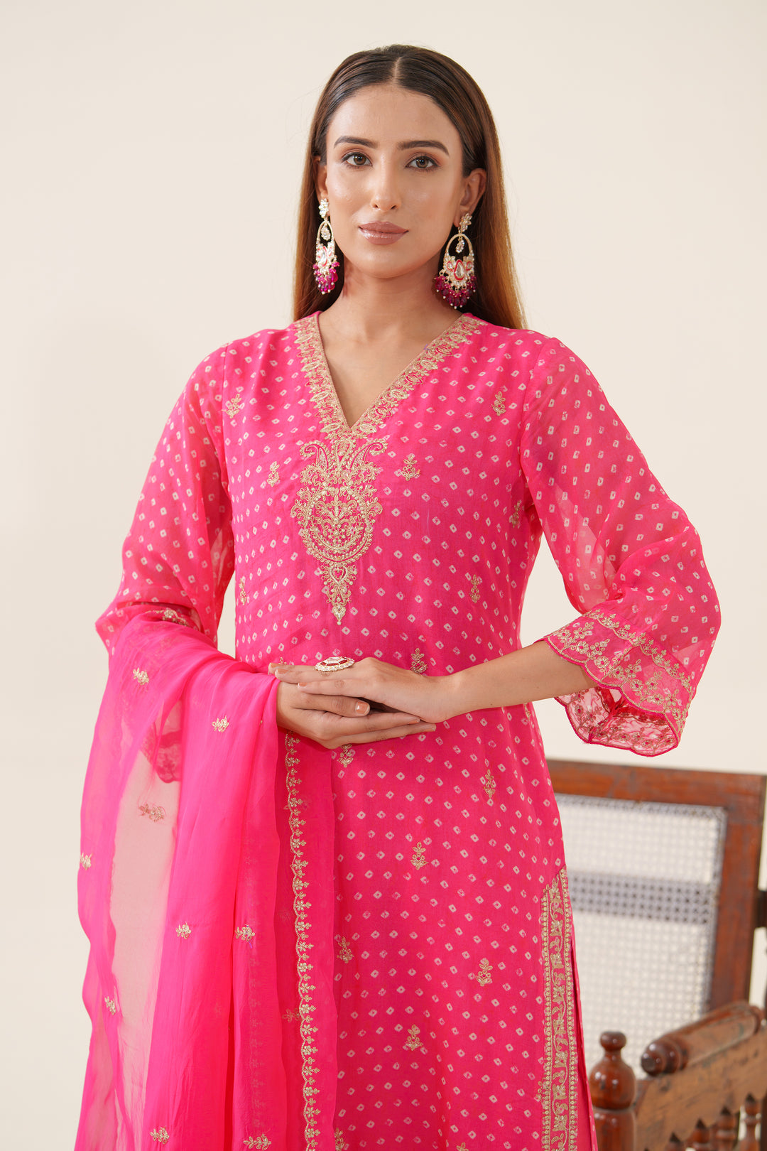 Kaushik Rose Work Suit Set