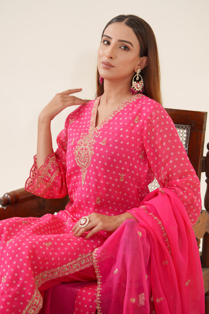 Kaushik Rose Work Suit Set