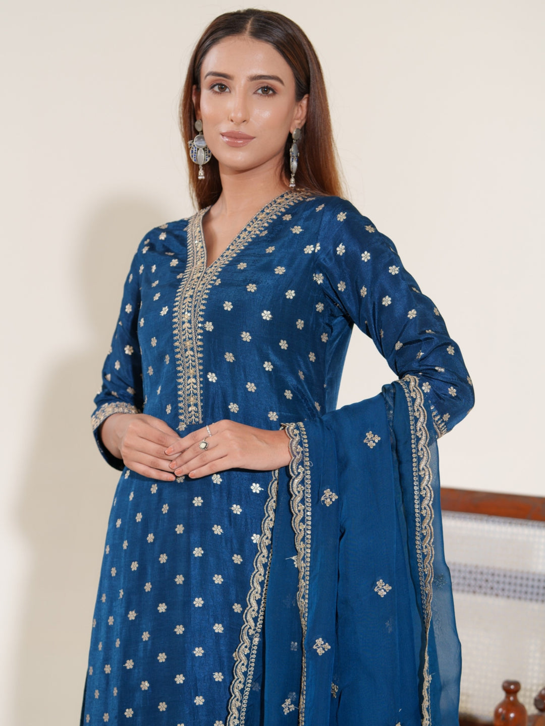 Palash Casal Full Work Suit Set