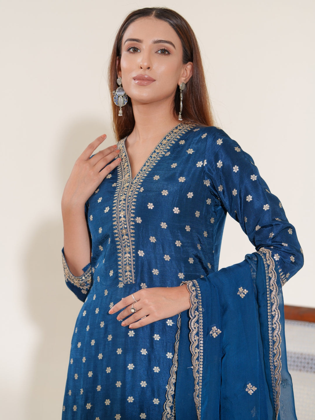 Palash Casal Full Work Suit Set