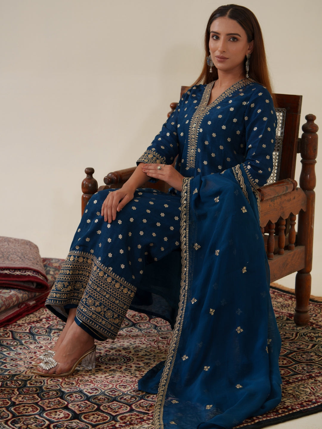 Palash Casal Full Work Suit Set