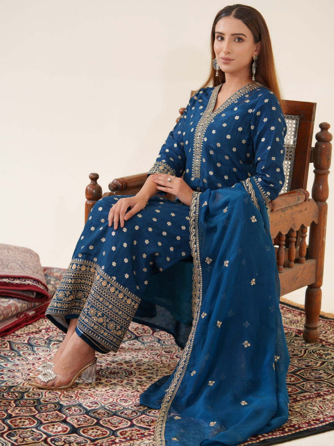 Palash Casal Full Work Suit Set