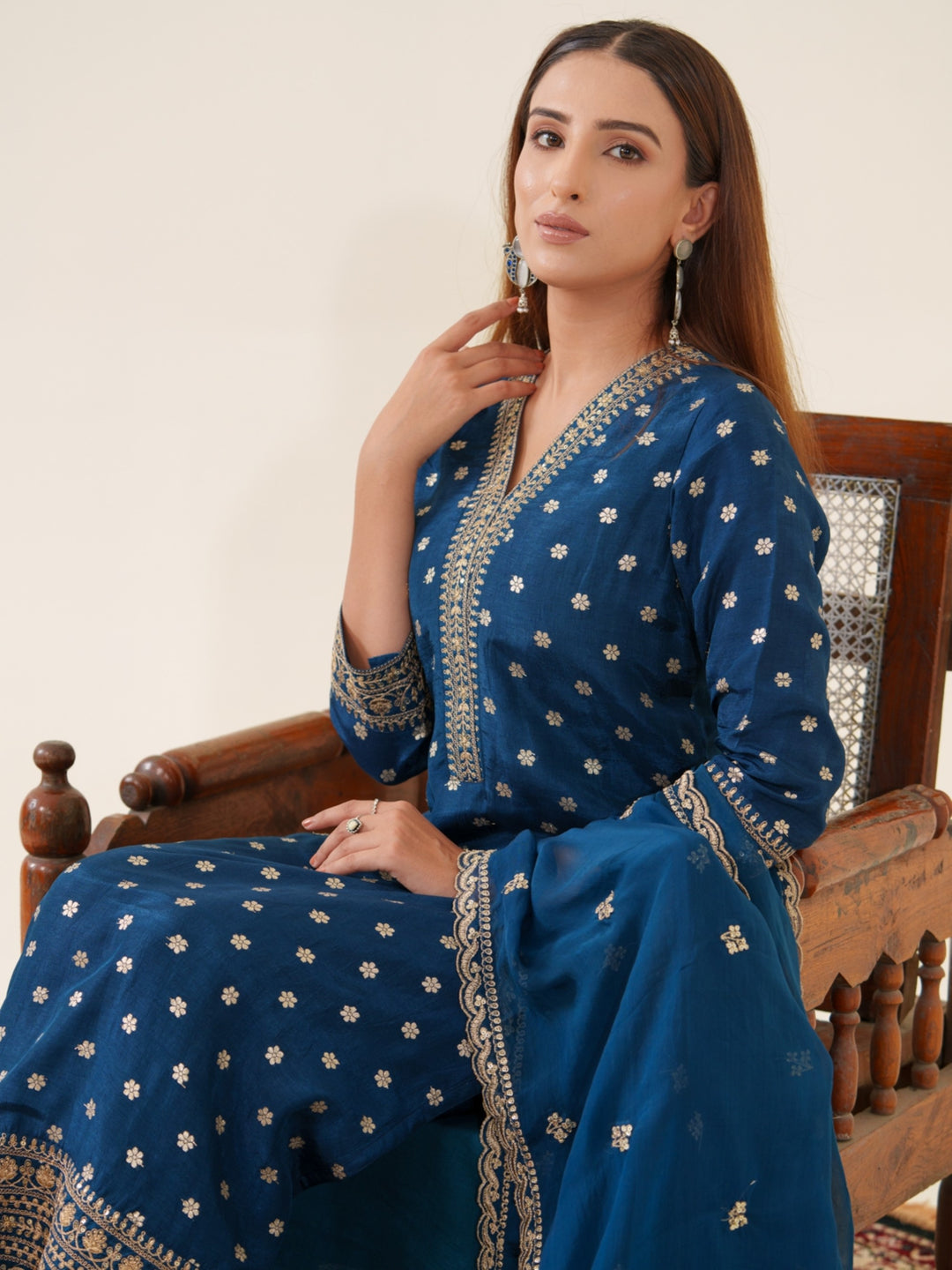 Palash Casal Full Work Suit Set