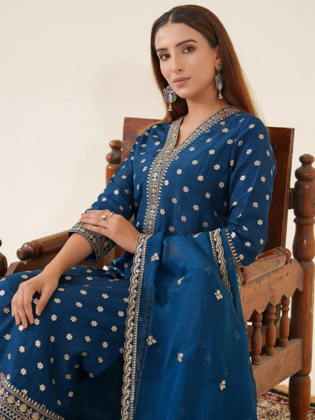 Palash Casal Full Work Suit Set