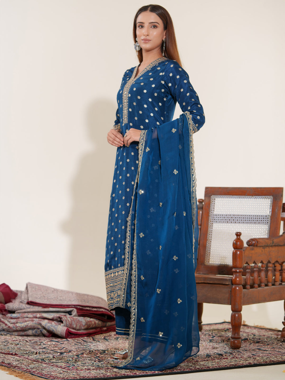 Palash Casal Full Work Suit Set