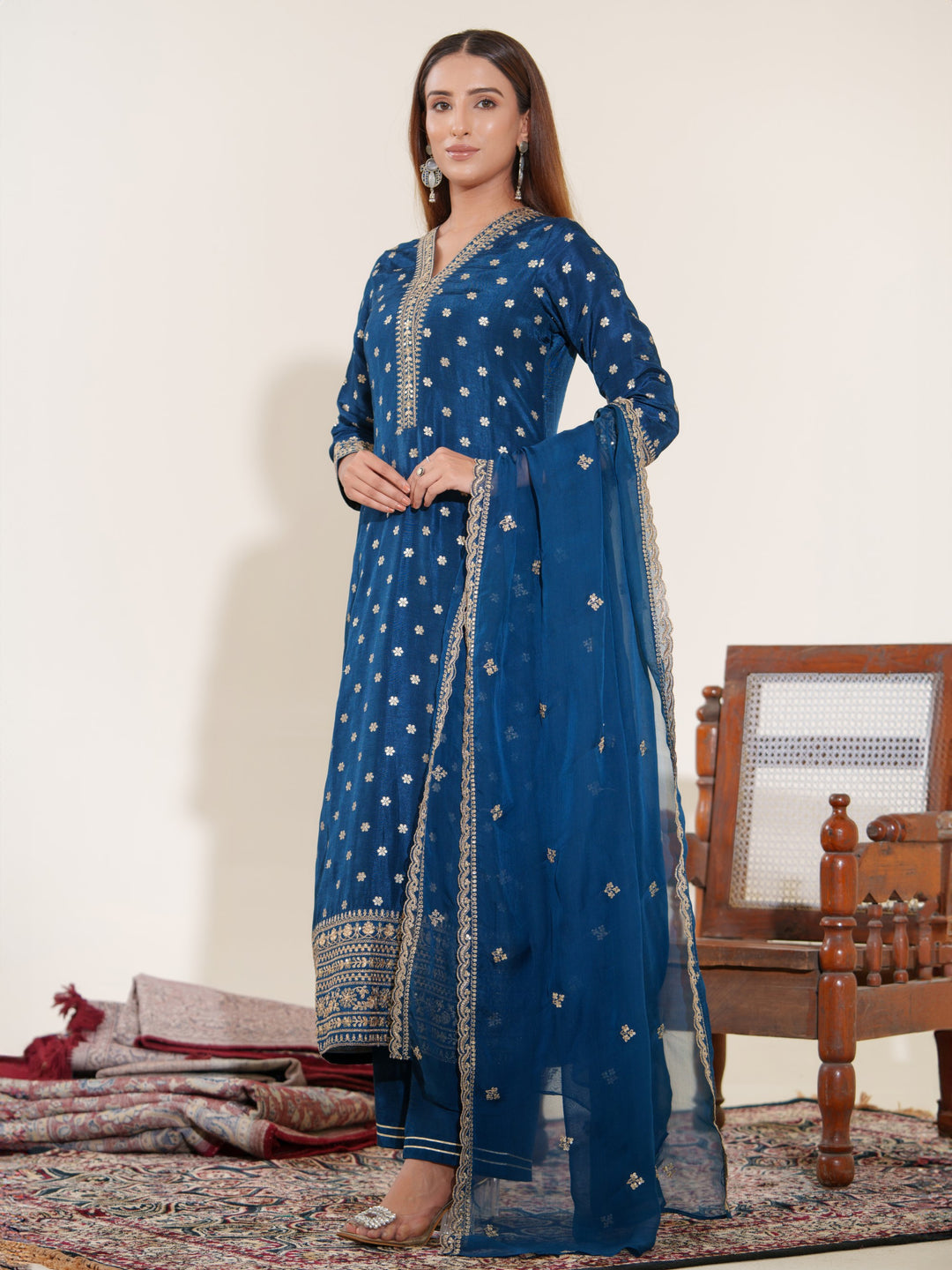 Palash Casal Full Work Suit Set