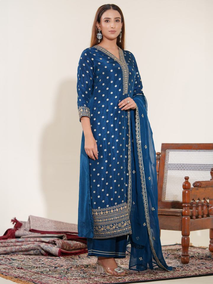 Palash Casal Full Work Suit Set