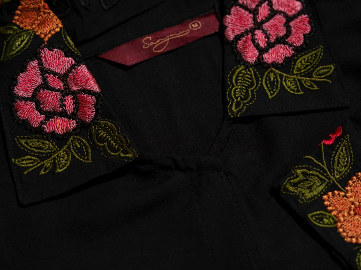 Tashvika carbon embroidered Co-ord Set