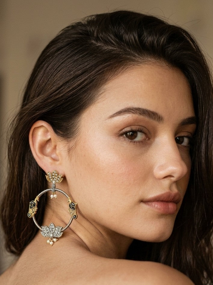 Padma Oxidised Earrings
