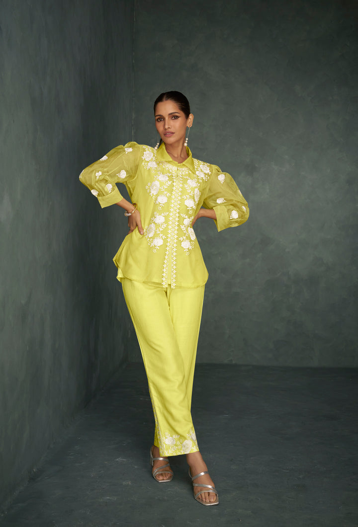 Saba Finch Embroidered 3 pc Co-ord Set