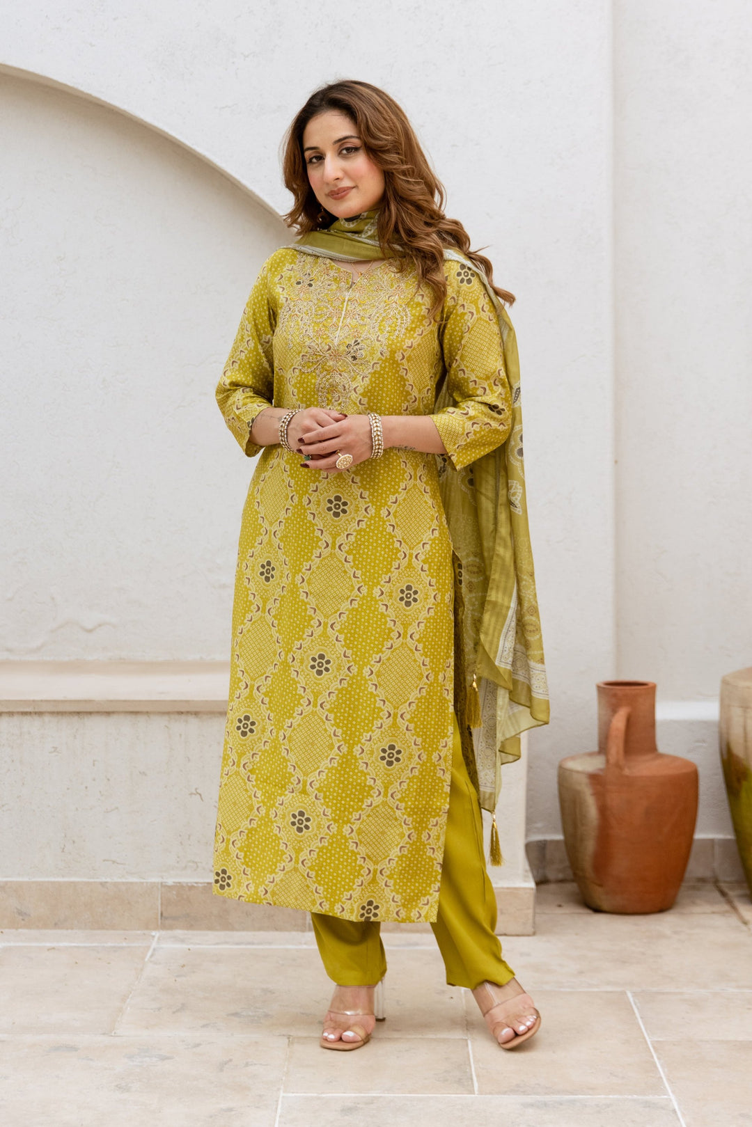 Gauri Shamrock Work Suit set