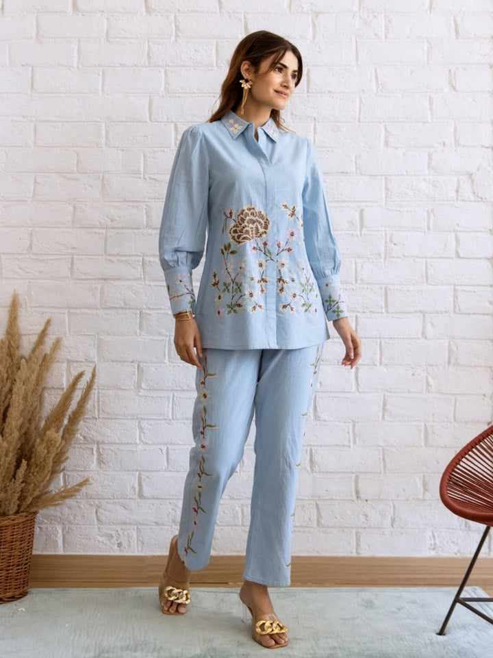 Faye Sky Premium Embroidered Co-ord Set