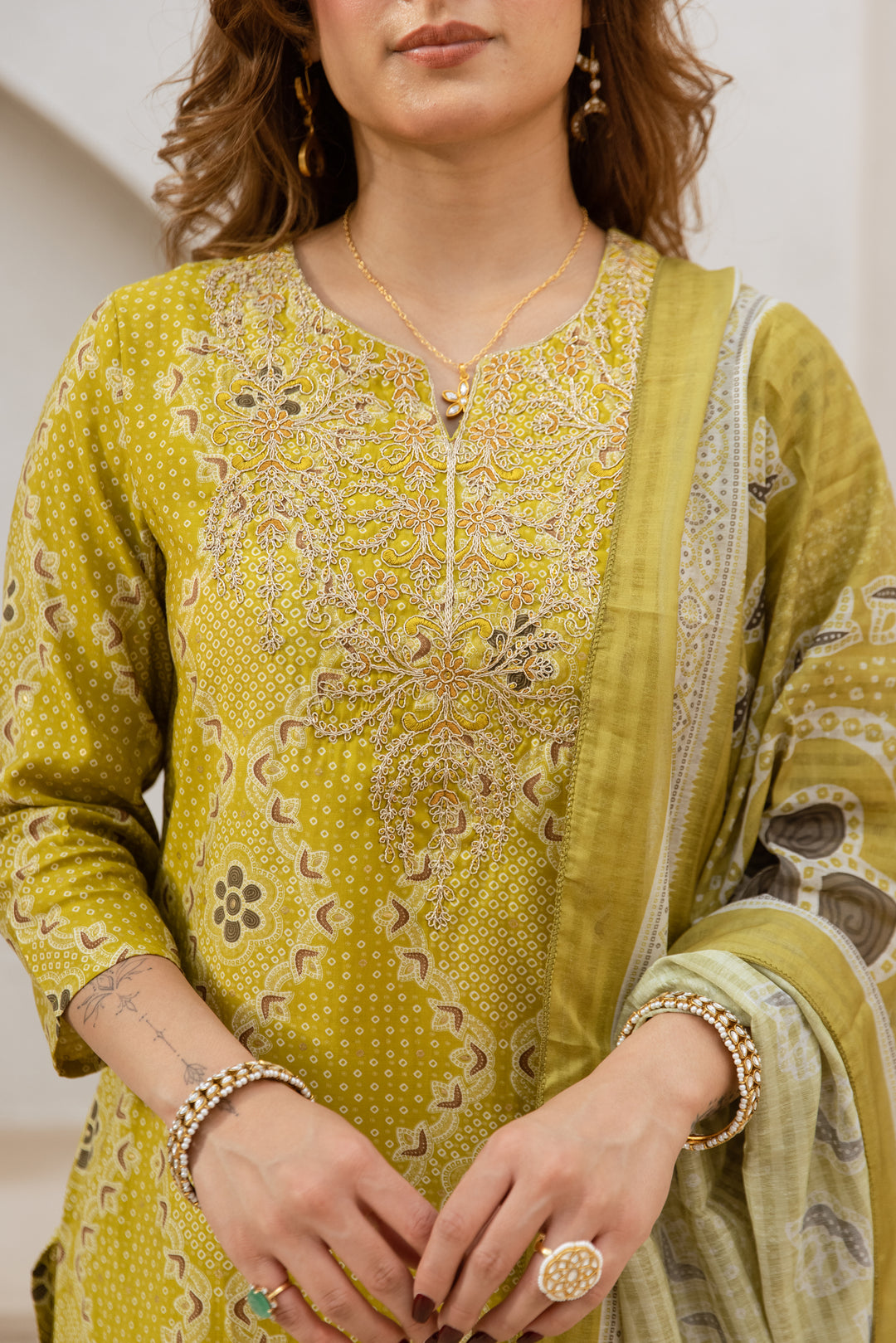 Gauri Shamrock Work Suit set