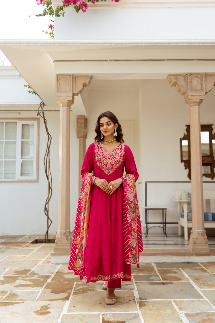 Mani Rose Full Work Anarkali Suit set