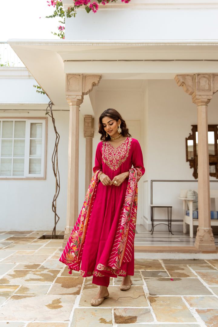 Mani Rose Full Work Anarkali Suit set