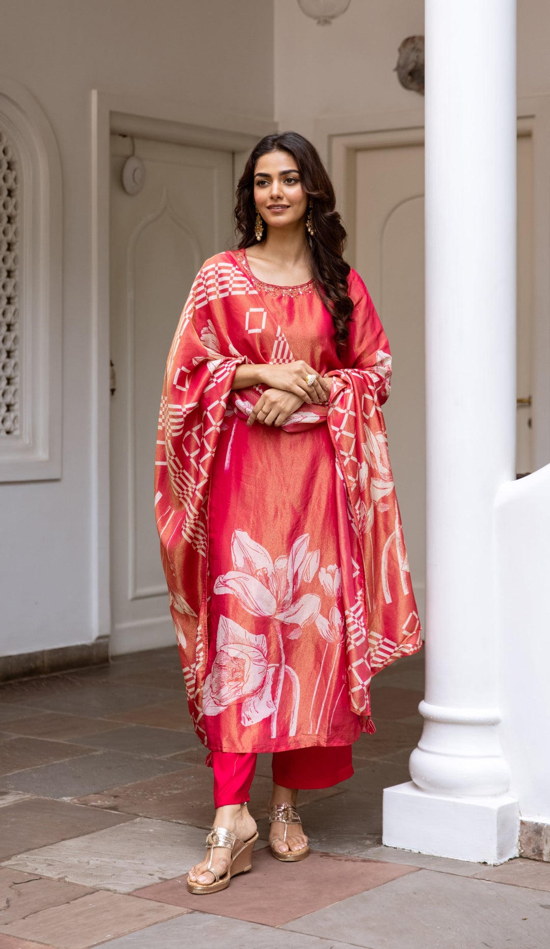 Bakul Vermi Premium Shimmer  Suit set