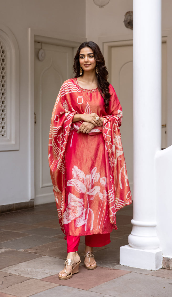 Bakul Vermi Premium Shimmer  Suit set