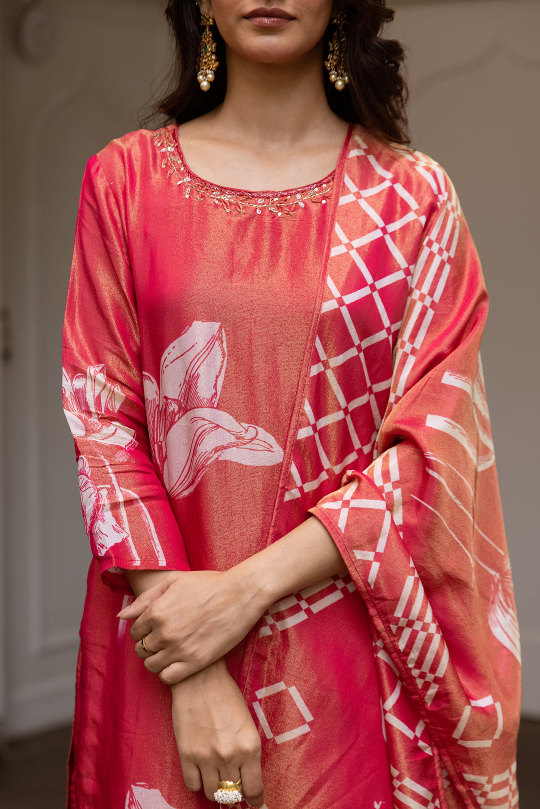 Bakul Vermi Premium Shimmer  Suit set