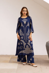 Bakul lapis printed cotton kurta pant set