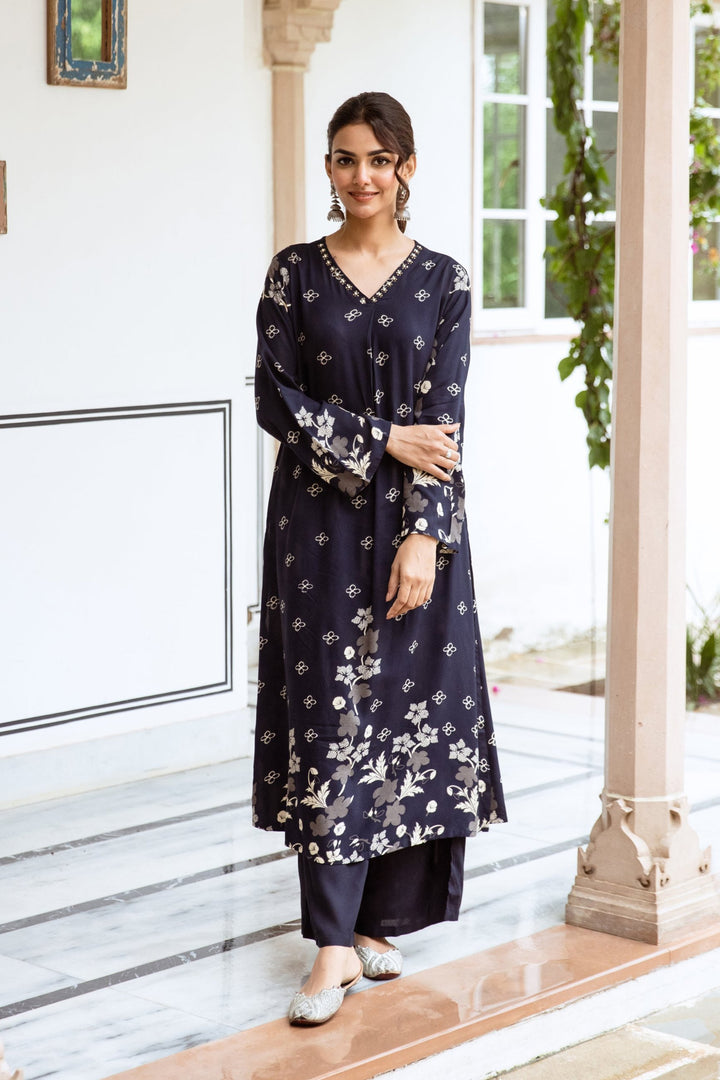 Shimoni Azure Kurta Pant Set