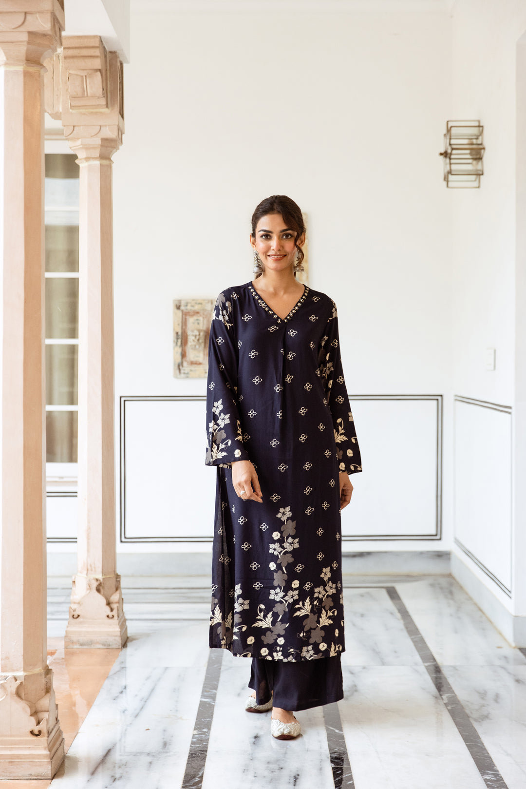 Shimoni Azure Kurta Pant Set