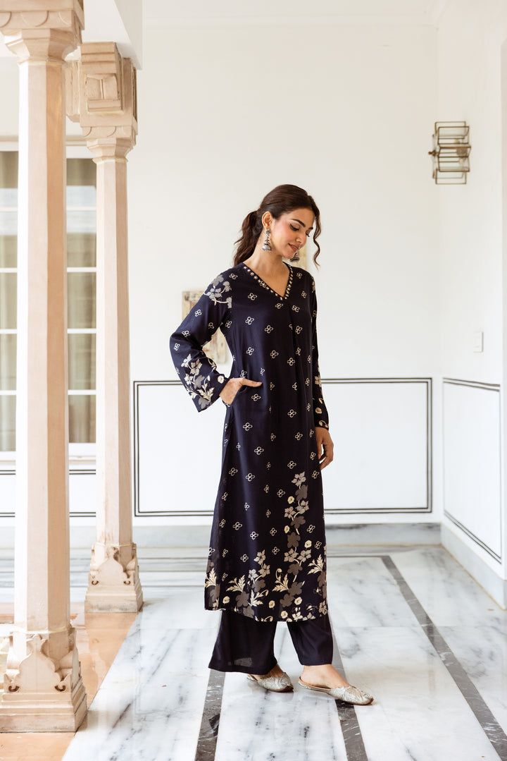 Shimoni Azure Kurta Pant Set