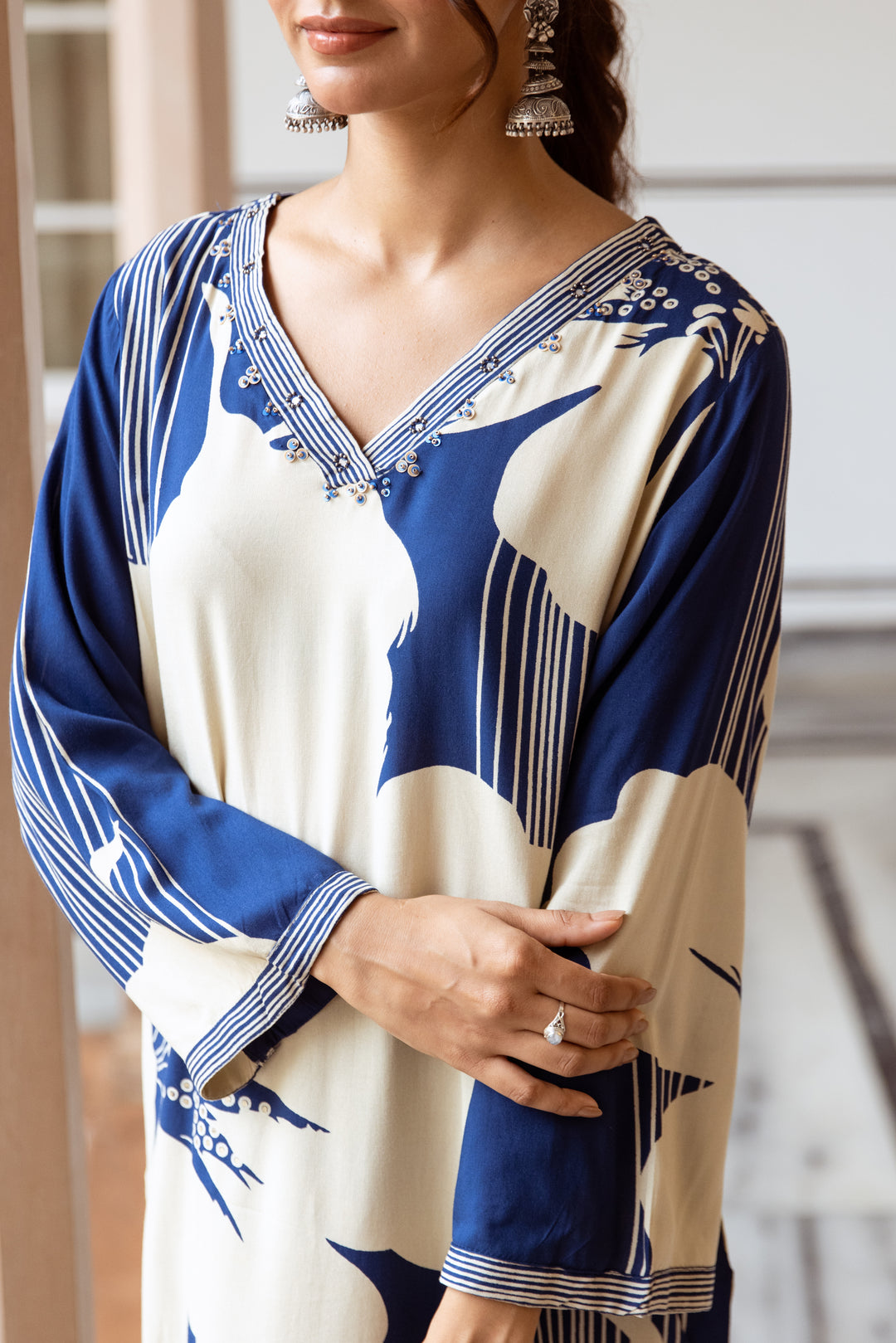 Prapti Indigo Printed Kurta Pant Set