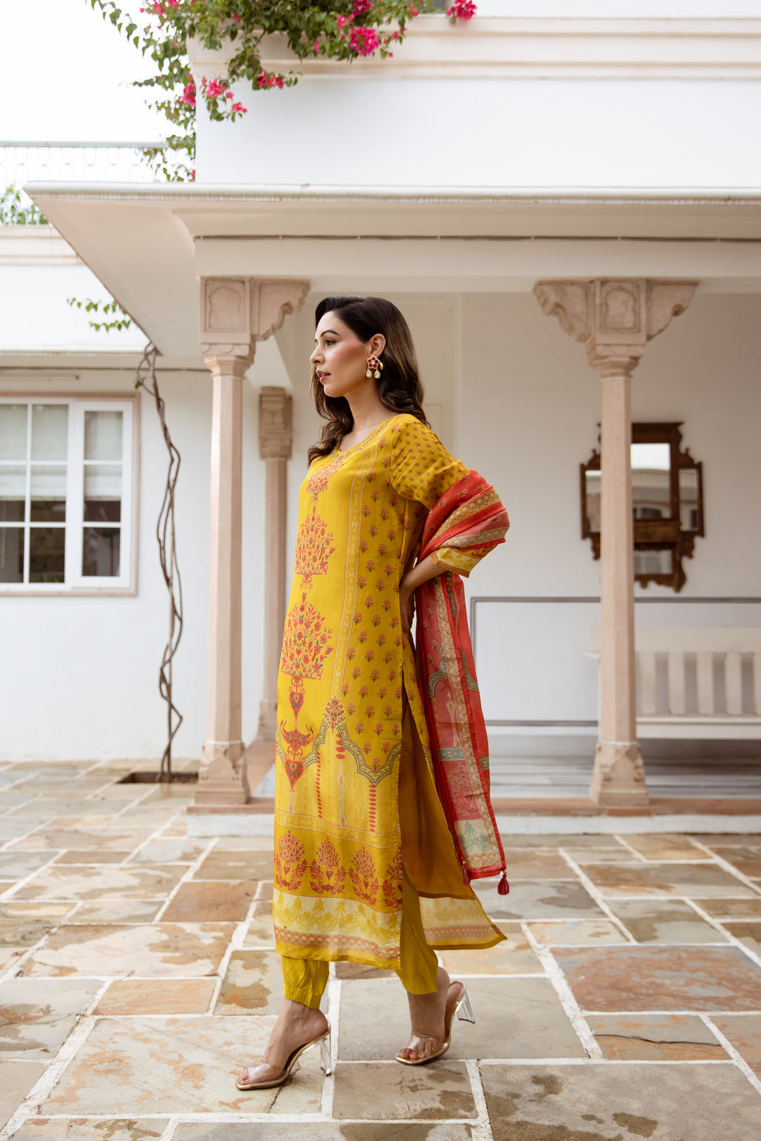 Gauri Amber Shimmer Suit Set