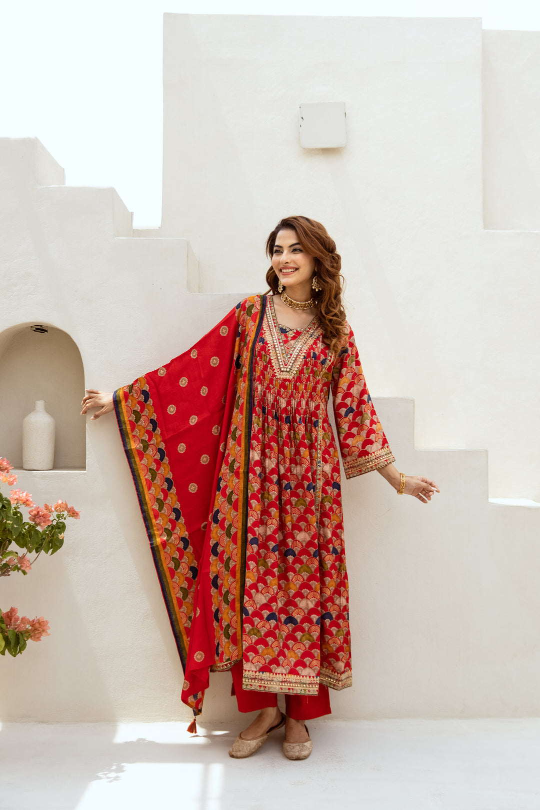 Gauri Fiery Full Work Suit Set