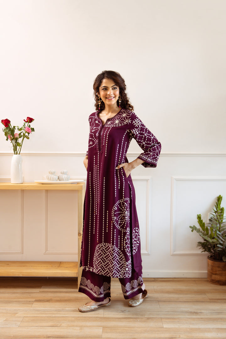 Shimoni Jam Printed Kurta Pant Set