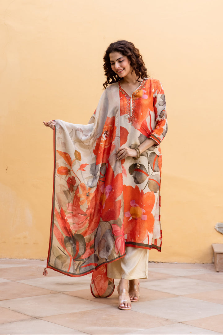 Bakul kesri premium shimmer suit set