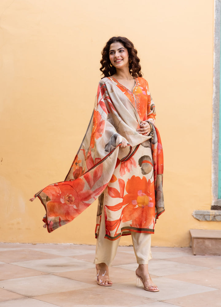 Bakul kesri premium shimmer suit set