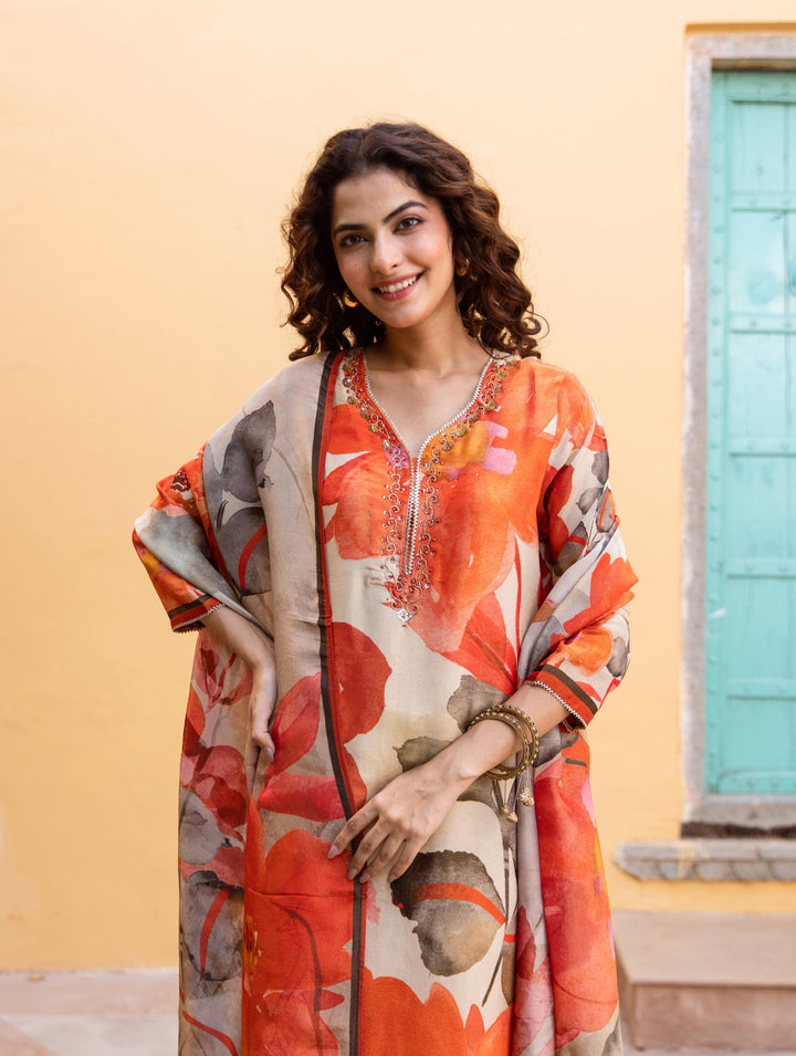 Bakul kesri premium shimmer suit set