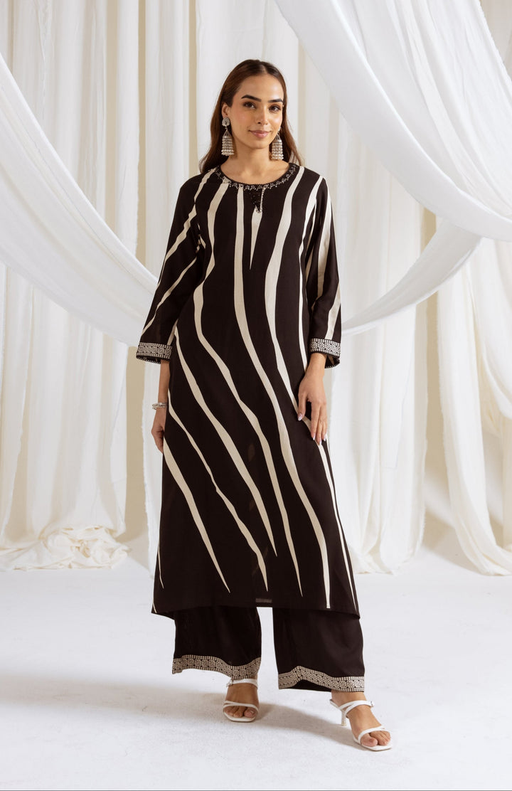 Bakul Raven Printed Kurta pant set