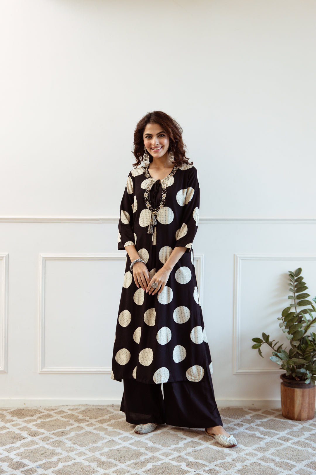 Siya Jade Polka Kurta Pant Set