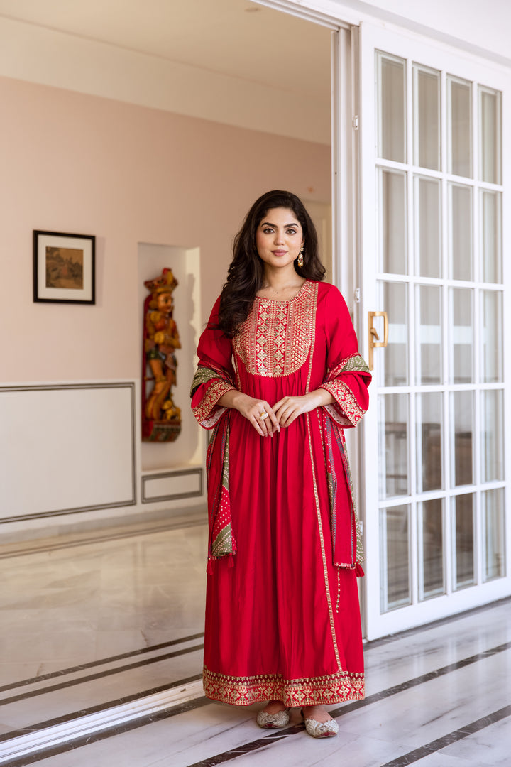 Mani Rosso Work Anarkali Suit set