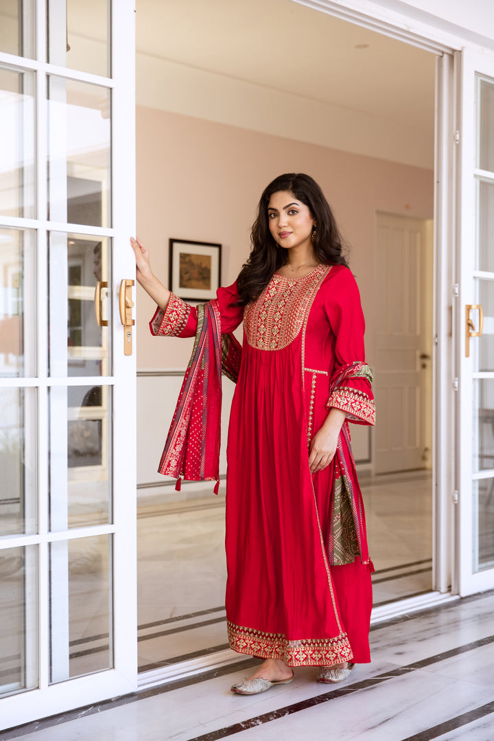 Mani Rosso Work Anarkali Suit set