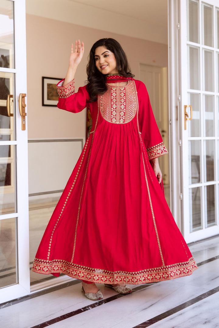 Mani Rosso Work Anarkali Suit set