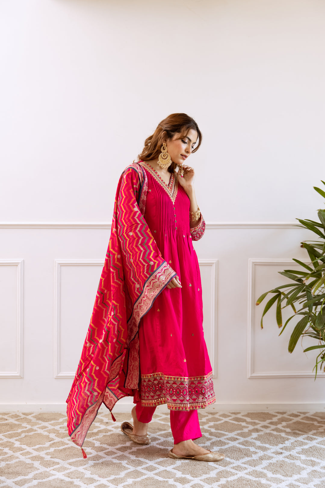 Gauri Rose Heavy Work Suit Set