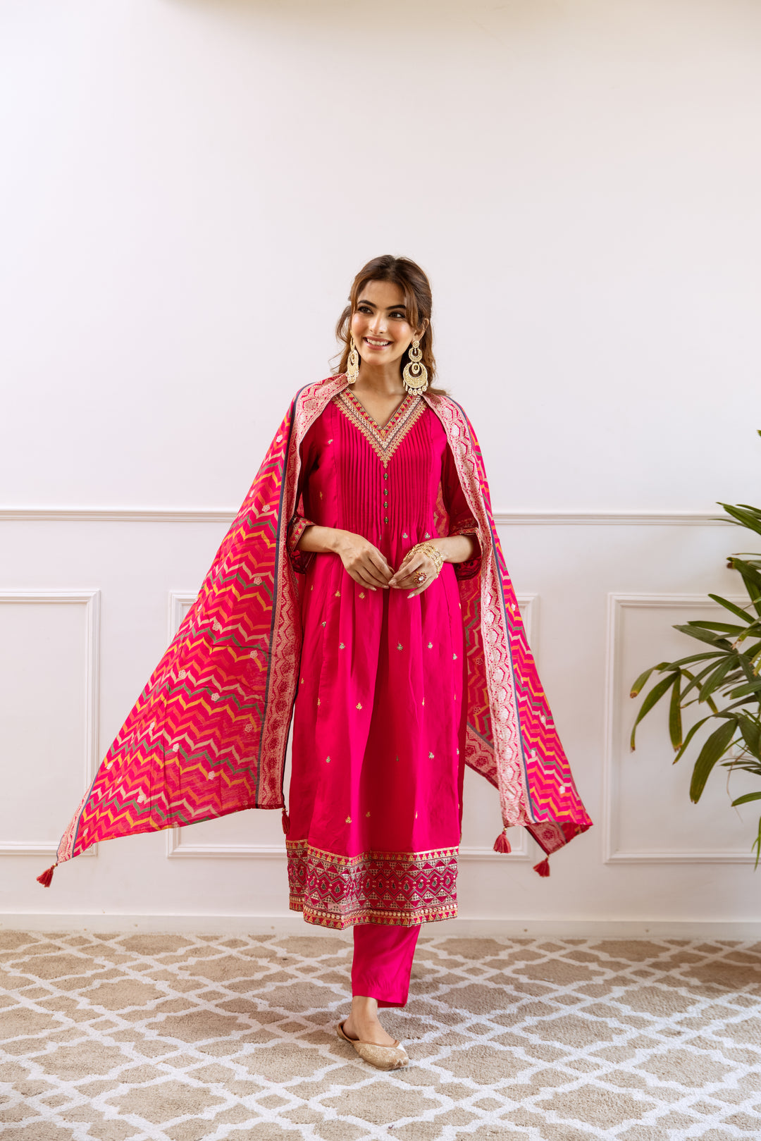 Gauri Rose Heavy Work Suit Set