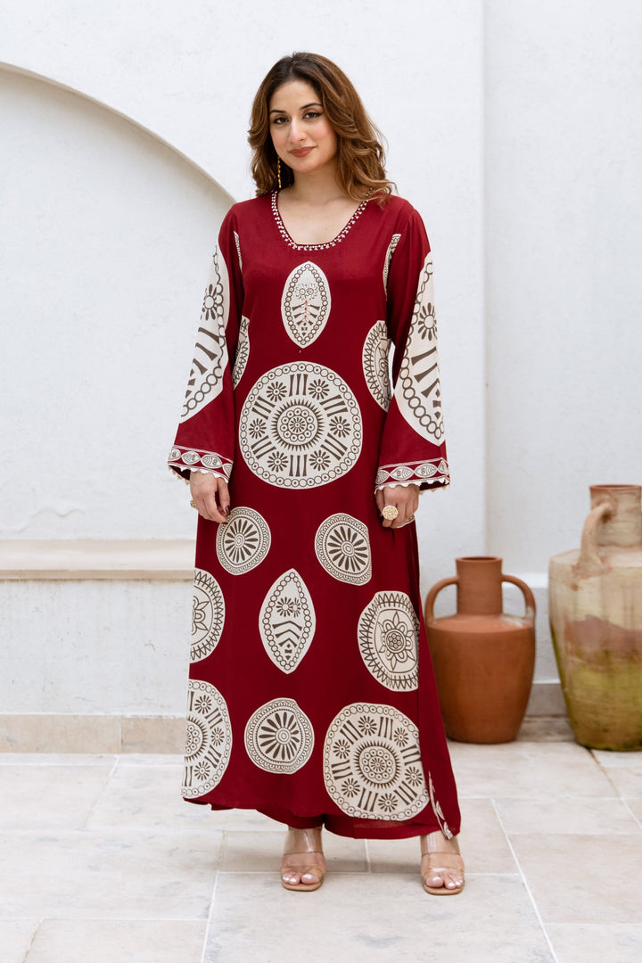 Siya Jam Printed Kurta Pant Set