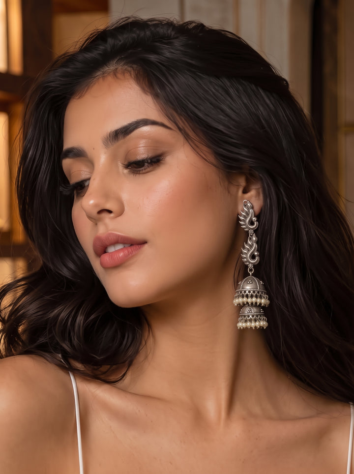Madhubani Oxidised Earrings