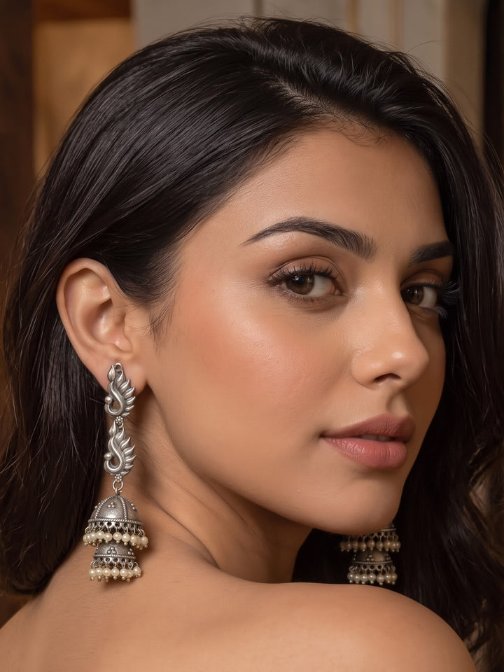 Madhubani Oxidised Earrings