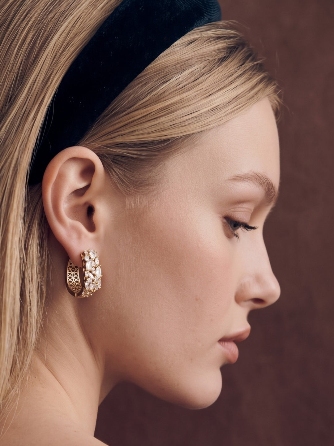 Monstera Fligree Floral Hope Earring
