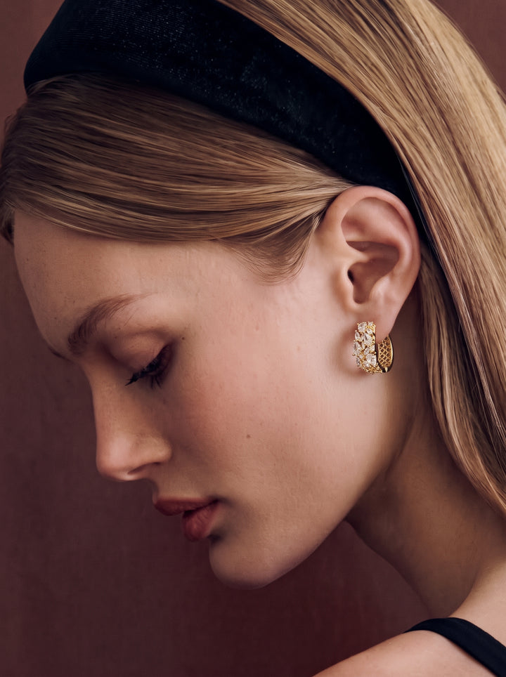 Monstera Fligree Floral Hope Earring